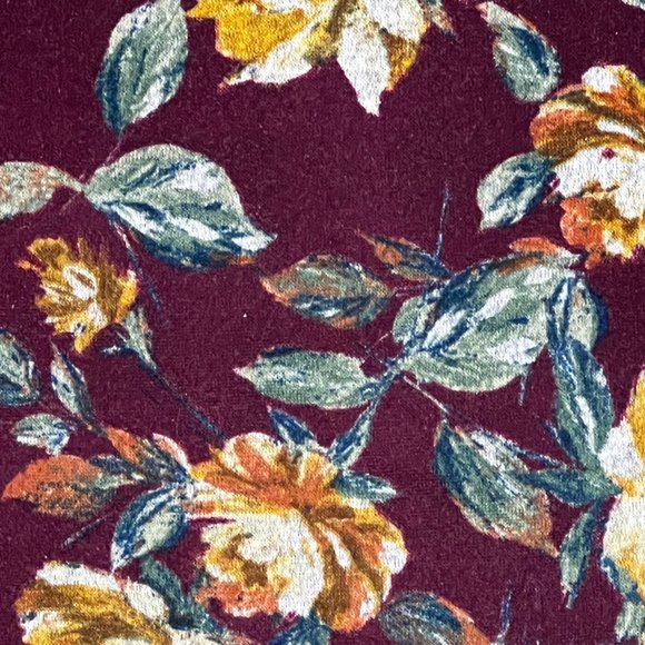 Revive Flowers Vintage Red Women's XL Long Sleeve Shirt - Picture 2 of 8